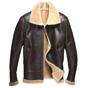 Мужская кожаная искусственная подлинная куртка мужчины двусмысленные меховые пальто реальные 2021 зима теплые куртки Parka Jaqueta G04-E6535 ZL372