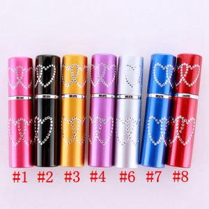 5ml Perfumy Bottle Portable Mini Aluminiowe Butelki Refillable Spray Puste Pojemniki do makijażu Z Atomizer dla Podróżnik Party Favor Rra4454