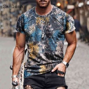 Seksi Erkek Giyim Kısa Kollu T-shirt Moda 3D Baskı Tops 2021 Yeni Yaz Rahat Kazaklar Artı Boyutu 4XL 5XL Erkekler Tees Gömlek Y0323