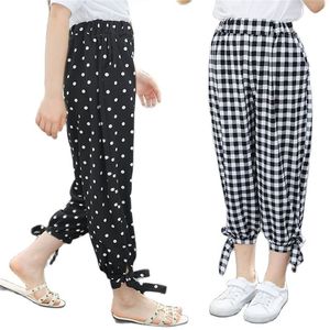 Girls' pants summer thin children's wide-leg trousers bloomers anti-mosquito P4107 210622