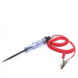 Diagnostic Tools Car Electrical Voltage Tester Pen With Spring DC 6V 12V 24V Transparent Motorcycle Light Lamp Electrician Test Pencil