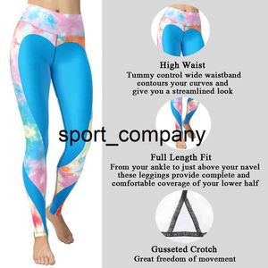 Mulheres Leggings Blue Heart Activewear Calças Workout Sportswear 2021 Tie Dye Leggings para Mujer Sports Roupas