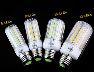 E27 220V LED مصباح 5730 SMD المصابيح E14 الذرة 80 89 108 136 المصابيح ضوء bombillas الثريا لمبة lampada ampoule الإضاءة