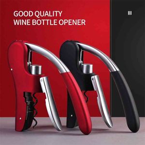 Ouvre-bouteille créatif Tire-bouchon à vin en acier inoxydable Bière pour décapant de bouteille Cutter 6 en 1 Twist Off Jar Wine Opener Bar 210817