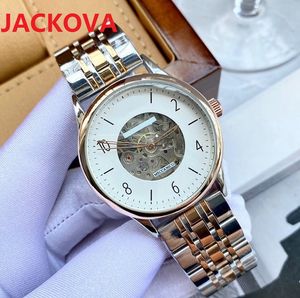 Montre de luxe orologio automatico classico quadrante scheletrato vuoto orologi Day-Date da uomo 42mm tutto in acciaio inossidabile 5ATM impermeabile super orologio da polso luminoso orologio di lusso