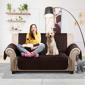 1/2/3 Sits Sofa Skydd för vardagsrum Soffa COUCH CHAIR Kasta PET DOG KID MAT Möbler Protector Reversible Armstest Slipcovers 211207