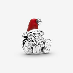 Designer-Schmuck 925-Silber-Armband-Charm-Korn für Pandora-Sitz-Weihnachtsmann-Geschenk-Slide-Armbänder, Perlen im europäischen Stil, Charms mit Perlen aus Murano