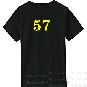 Nr. 57 schwarzes II-T-Shirt zum Gedenken, exquisite Stickerei, hochwertiger Stoff, atmungsaktiv, Schweißabsorption, professionelle Produktion