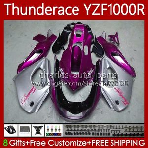 Bodys Kit para Yamaha Thunderace YZF 1000 R 1000R YZF1000R 96-07 87NO.98 YZF-1000R 96 03 04 05 06 07 YZF1000-R 1996 1997 1998 1999 2000 2001 2002 2007 Fairing Pink Silvery