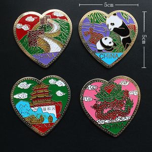 10pcs Chinese style Decor Fancy Fridge Magnets Cloisonne Enamel Refrigerator Sticker Ethnic Icebox Stick Christmas Business ideas Gifts Party Favors for Guests