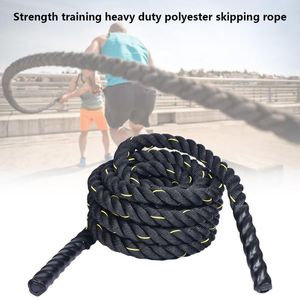 ジャンプロープ2.8mフィットネス重いロープクロスフィット重量化されたバトルスキップパワートレーニング強度筋肉機器を改善する