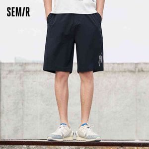 SEMIR Casual Shorts Men 2021 Summer New Style Storage Bag Trendy Drawstring Elastic Waist Loose Fith Point Short Pants G1209