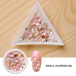 1box Nails Shell Flower Nail Art Decoration Pearl Diamond Accesorios Supplies For Professionals DIY Accessories Decorations