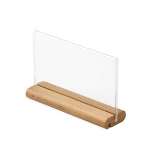 Tenda da tavolo A6 Legno Acrilico Menu Carta Segno Supporto Stand Prezzo Biglietto Titolare Poster Cornice per foto per la pubblicità natalizia