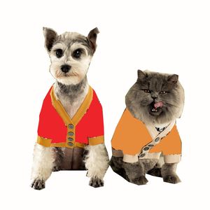 Na moda PET de malha camisolas de camisa de camiseta impressa camisola vestuário de cão jaqueta schnauzer teddy bichon roupas filhote de cachorro