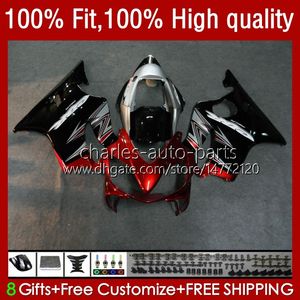 Injektionsformkropp för Honda CBR 600 F4I FS CC F4 I 600F4I 600CC 04-07 55NO.31 Röd svart CBR600F4I CBR600 F4I 04 05 06 07 CBR600FS 2004 2005 2006 2007 OEM FAIRING KIT