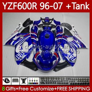 Carrozzeria + serbatoio per YAMAHA Thundercat YZF600R YZF 600R 600 R 1996 1997 1998 1999 2000 2001 Corpo Blu bianco 86No.169 YZF-600R 96 02 03 04 05 06 07 YZF600-R 96-2007 Carenatura