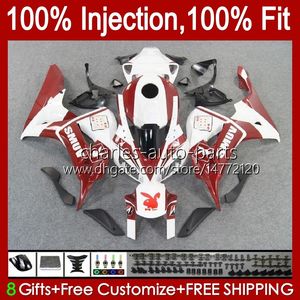 OEM Bodys Kit For HONDA CBR White red 1000 CC RR 1000RR 2006-2007 Bodywork 59No.123 CBR1000-RR 1000CC 2006 2007 CBR1000 RR CBR1000RR 06 07 Injection mold Fairings