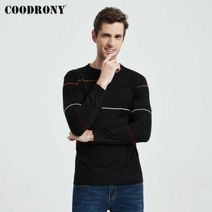 Coodrony Casual Knitwear Sweater Men Brand Clothing Autumn Winter Ankomst Slim Fit Warm O-Neck Pullover Shirt Topps 7137 210909