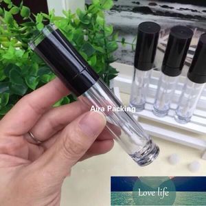 Flacone vuoto Lip Gloss Tubes 8ML Round Clear Lipgloss Tube Contenitori con coperchio nero Cosmetici