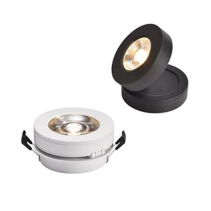 Downlights drehbar 360 faltbar 90 Winkel 3 W 5 W 7 W 10 W 12 W schlanke runde moderne LED-COB-Deckeneinbauleuchte Innenstrahler