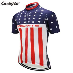 2021 Nowy styl USA Męski Pro Outdoor Sportswear MTB Jersey Bike Jersey Camisa Ciclismo Quick Suche Krótki koszulka Rowerowa Jersey