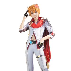 Genshin Game Impact Ax Costume Tartaglia Cosplay Costume Y0903