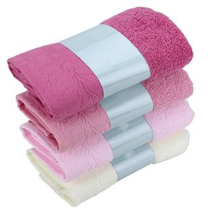 Towel 1/2pcs/set Face Hand Cotton For Adults Bathroom Solid Color Blue White Terry Washcloth Travel Sports Towels