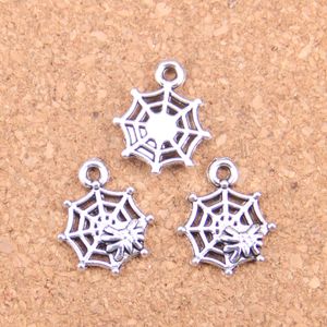133pcs Antique Silver Bronze Plated spider cobweb Charms Pendant DIY Necklace Bracelet Bangle Findings 17*14mm