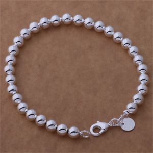 21cm Men s bracelets mm Hollow Balls bangles cool Jewelry sterling silver H126 Pulseira de Prata Q2