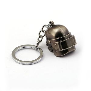 Keychains Mengtuyi Jewelry Helmets Pendant Keychain Battleground Key Chain Keyring PUBG Metal Accessory
