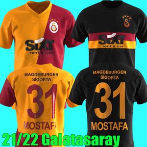 Jerseys Da Turquia. venda por atacado-2021 Falcao Galatasaray SK Jersey Home Turquia Süper Lig Deandre Yedlin Fernandes Mostafa Mohamed Marcelo Saracchi Camisas de futebol