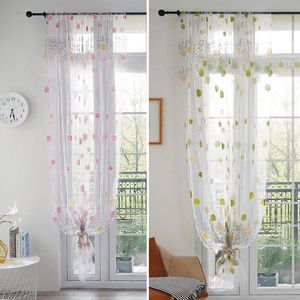 Curtain & Drapes Fashion Floral Tulle Sheer Window Curtains For Living Room Bedroom Modern Voile Organza Home Decoration