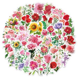 50pcs vackra blommor klistermärken non-slumpmässiga för bil cykel bagage klistermärke bärbar dator skateboard motor vatten flaska snowboard väggdekaler barn gåvor