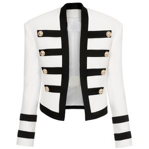 High Street Est designer jaqueta feminina bloco de cor clérigos de blocos Botões 210521