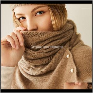 Wraps Hats, Scarves Rękawice Aessors Drop Dostawa 2021 Szalik Sweter Pure CashMere Fashion Joker Womens Aessories1 XD7LC