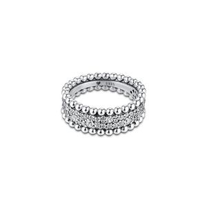 Anéis de cluster frisado paver faixa para jóias fazendo prata original compõem presente de mulher