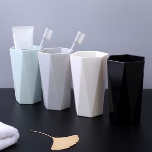 다이아몬드 모양 물 컵 칫솔 홀더 씻는 홈 욕실 칫솔 스토리지 주최자