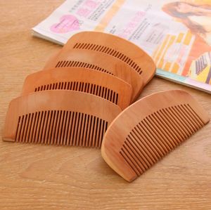 Szczotki do włosów Drewniane Grzebień Naturalna Peach Wood Anti-Static Health Care Combs Pocket Hairbrush Massager Styling Tool