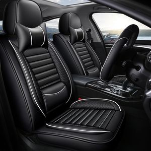 Luxury Full Coverage Car Seat Cover för BMW M Sport M3 M5 E46 E39 E60 F30 E90 F10 E36 X1 X3 X5 X6 PU Läder Auto Interiörkudde