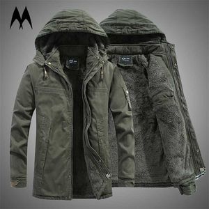 Winter Parkas Men Hooded Thick Fleece Jackets Hat Detachable Coat Men Casual Loose Parka Jacket Military Outdoor Coats 211206