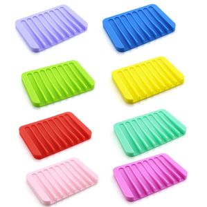 Soap Holder Waterfall Dish Bar Tray Bathroom Kitchen Bathtub Silicone Saver Sponge