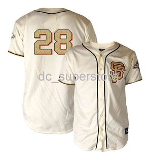 Cucito personalizzato Buster Posey 2012 SF WS Champ Gold Ring Cerimonia Jersey Uomo Donna Maglia da baseball giovanile XS-6XL