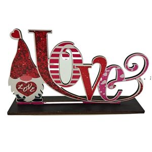 NOVITÀ Segni di decorazione per la tavola di San Valentino Be Mine Sign Love Happy Valentine Anniversario di matrimonio in legno Festa di fidanzamento Decorazioni da tavolo RRE11548