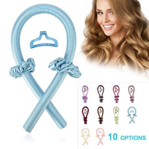 Wholesale silk hair curling ribbon for sale - Group buy Hair Straighteners Heatless Roller Sleeping Soft Curling Headband Silk Rod Headbands Ribbon DIY Curler Styling Tool