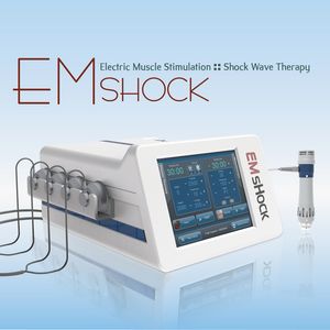 2 i 1 chockvågsterapi maskin EMS elektrisk muskelstimulering smärtlindring massager plantar fasciit shockwave edbehandling massage verktyg