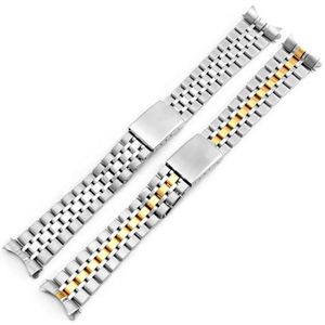 19mm Watch Accessories Band For Prince And Queen Strap Solid Stainless Steel Silver Gold Bracelet Bands271x