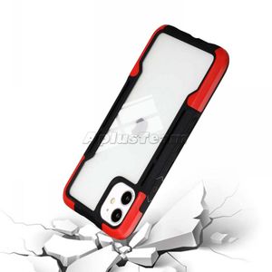 Tungt Defender Clear Cases 360 Full Body Bumper Protector för iPhone 13 12 11 Pro Max XR XS 7G 8G Plus A02S A02 M02 A12 A32 I 1 SUCKSKOPTY TELEFON COVER NYTT