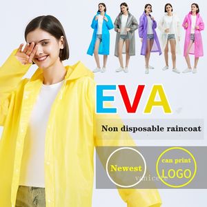 Viagem ao ar livre Raincoats Mulheres Travel Rainwear Poncho Cor Espessado Eva Lightweight One-peça Adulto Rain Coats ZC806