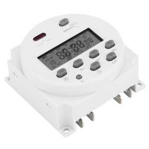 Timers CN101A DC 12V Timer Heavy Duty Digital LCD Power Programmable Time Switch Relay 16A Amps Dual Outlet For Lights Lamps F